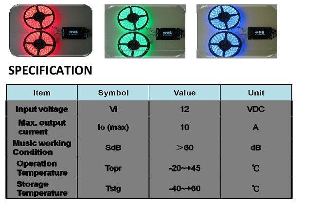 Led Music Controller 24 Keys IR Remote Controller LED Strip connect images 03